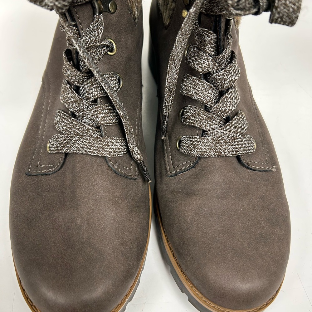 Adrienne Vittadini Brown Combat Boots - Picture 6 of 6